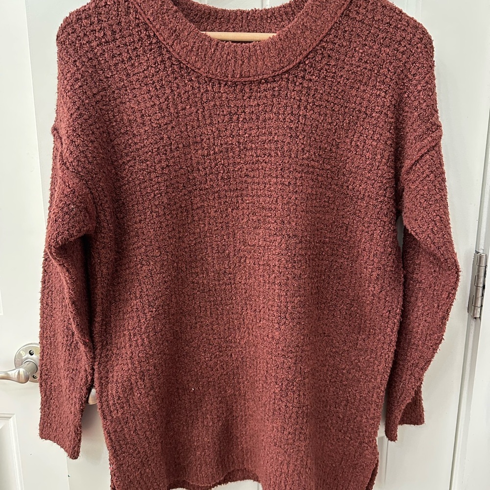 Olive & Oak Brown Rust Rich Textured Knit Sz‎ M Soft classic Sweater